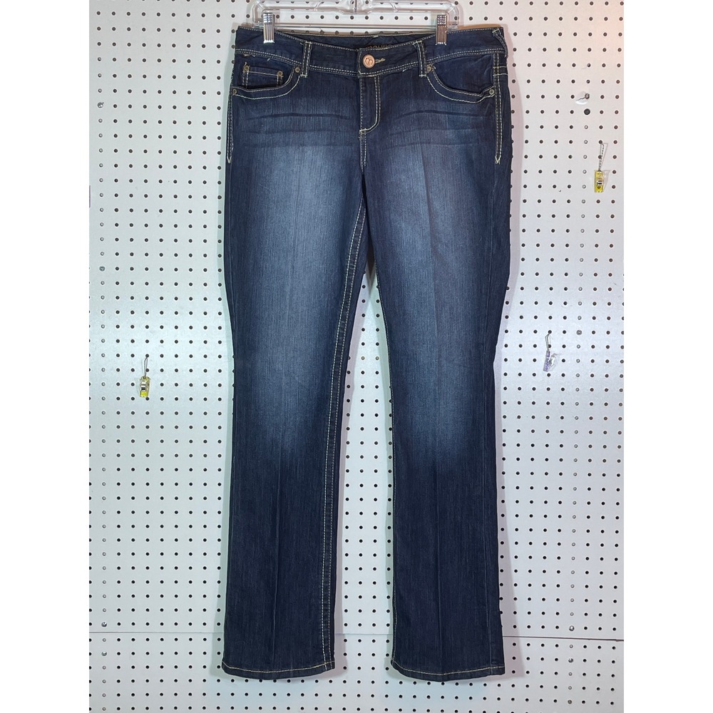 Maurices Women Dark Rinse Bootcut Jeans Size 11/12 Long Stretch Denim JMA5008